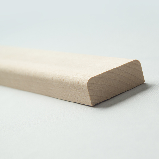 Planed beech wood elements with Radius 6 edges